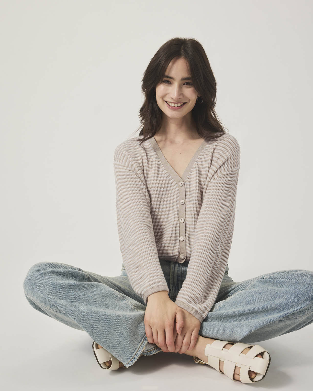 (取寄) スプレンディッド レディース ブライ ストライプド カーディガン Splendid women Bri Striped Cardigan Fawn Stripe Splendid Bri Striped Cardigan | Nordstromrack