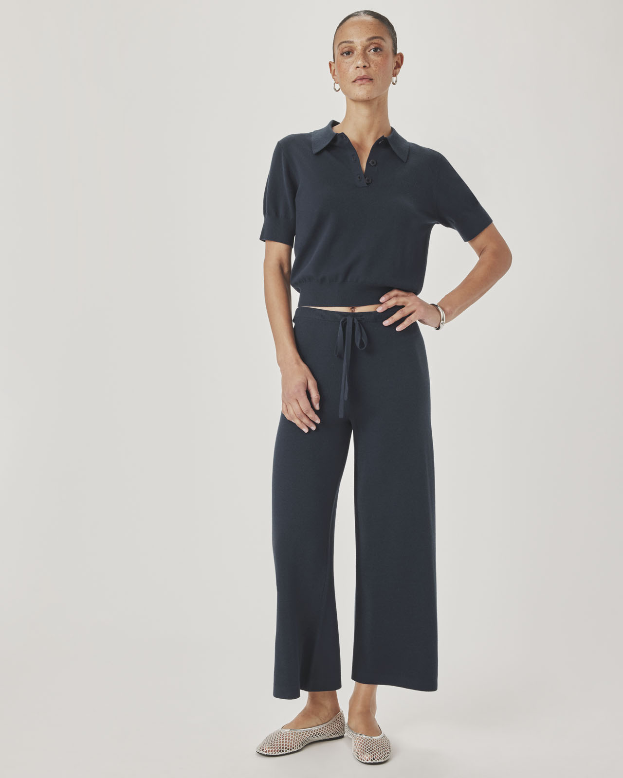 Christa Polo Short Sleeve Sweater | Splendid