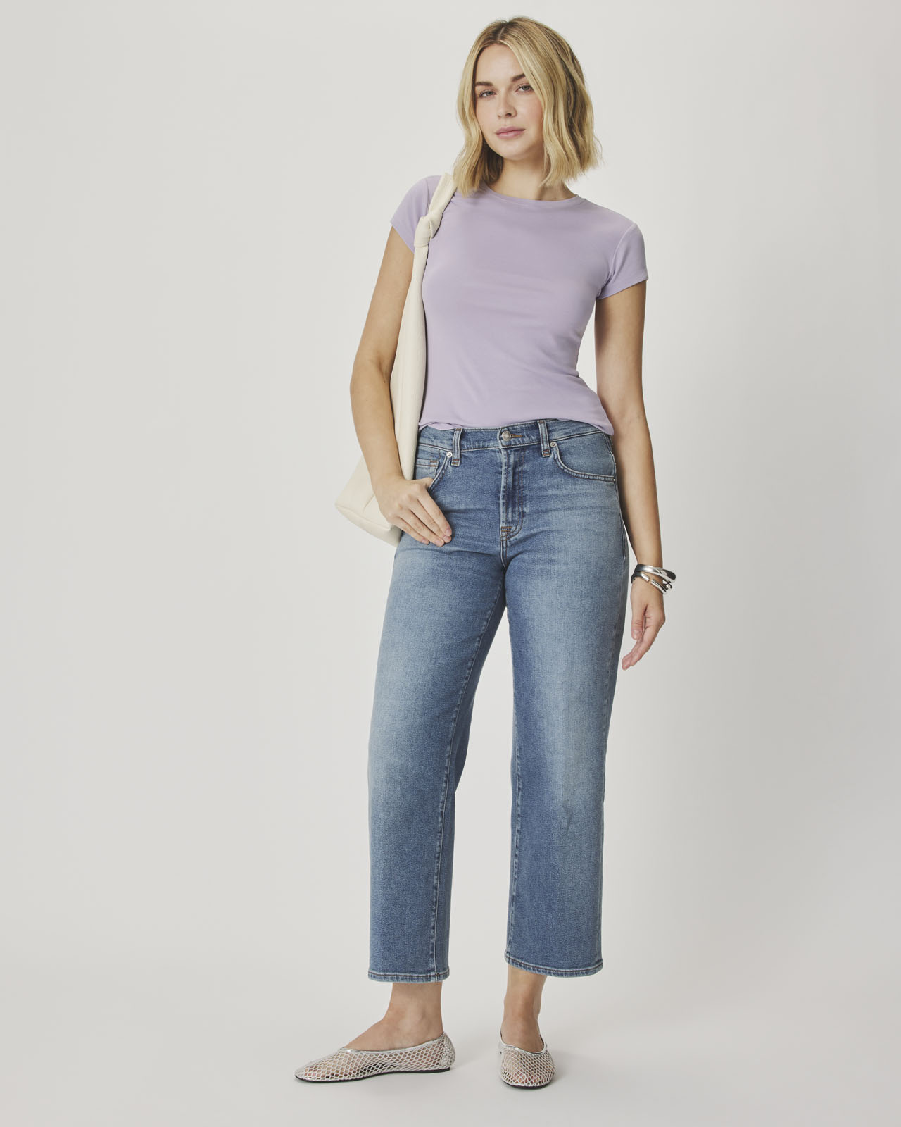 Josie Stretch Crewneck Tee | Splendid