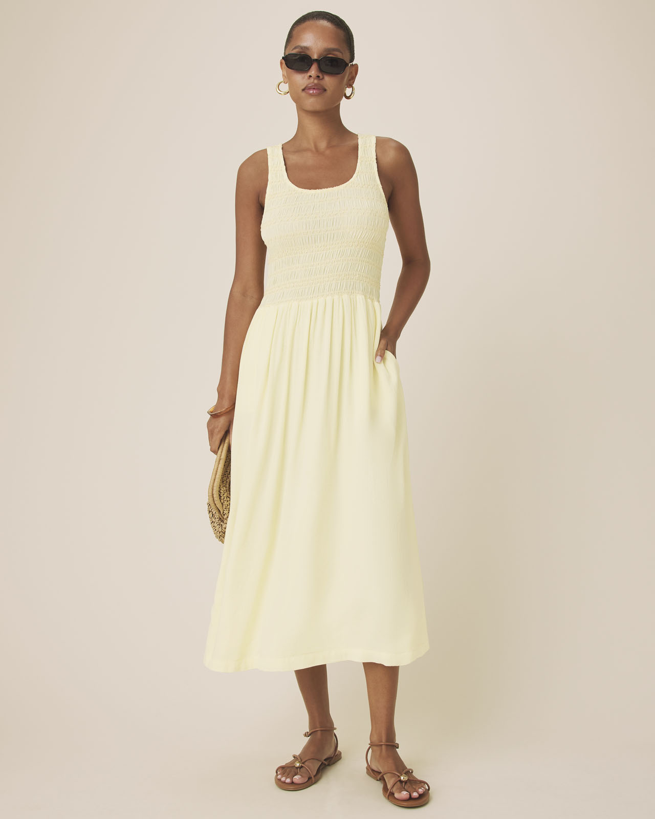 rosie assoulin dress Rosie Assoulin Women's Bead-Print Strapless Bell Cuff Dress - White Blue